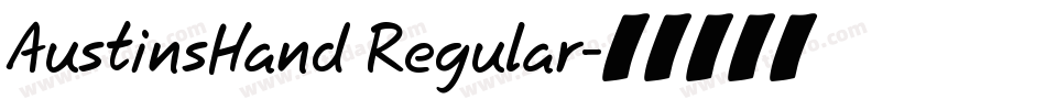 AustinsHand Regular字体转换